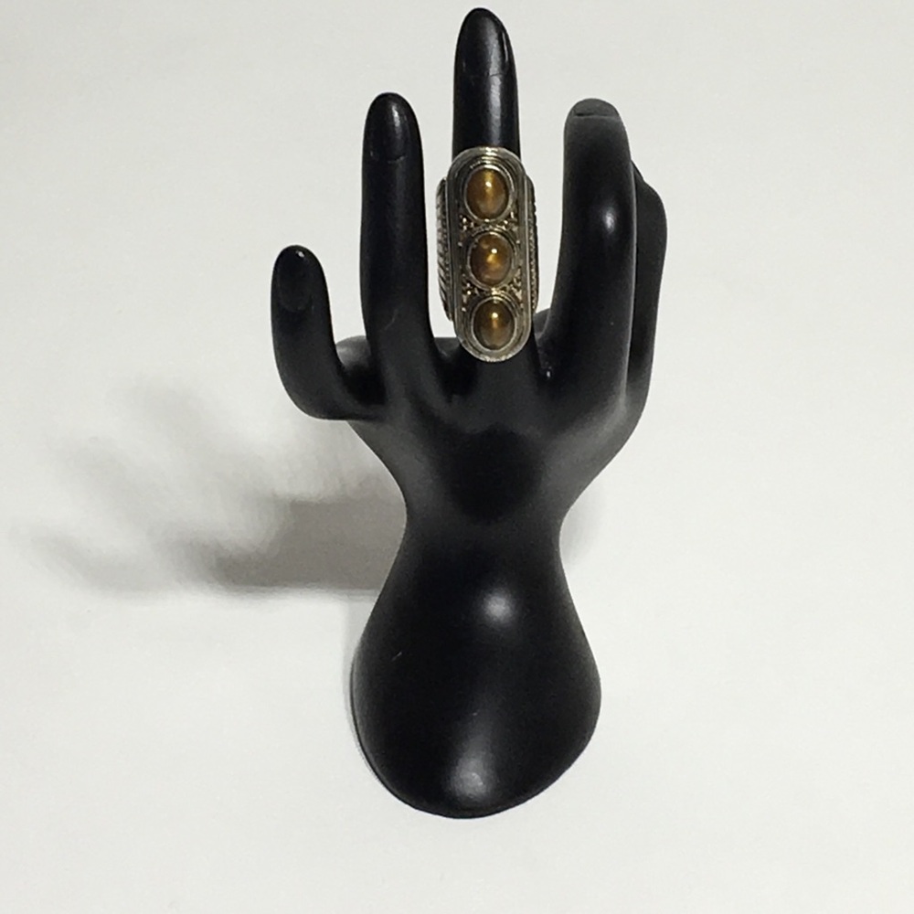 Vintage Large Triple Stone Ring